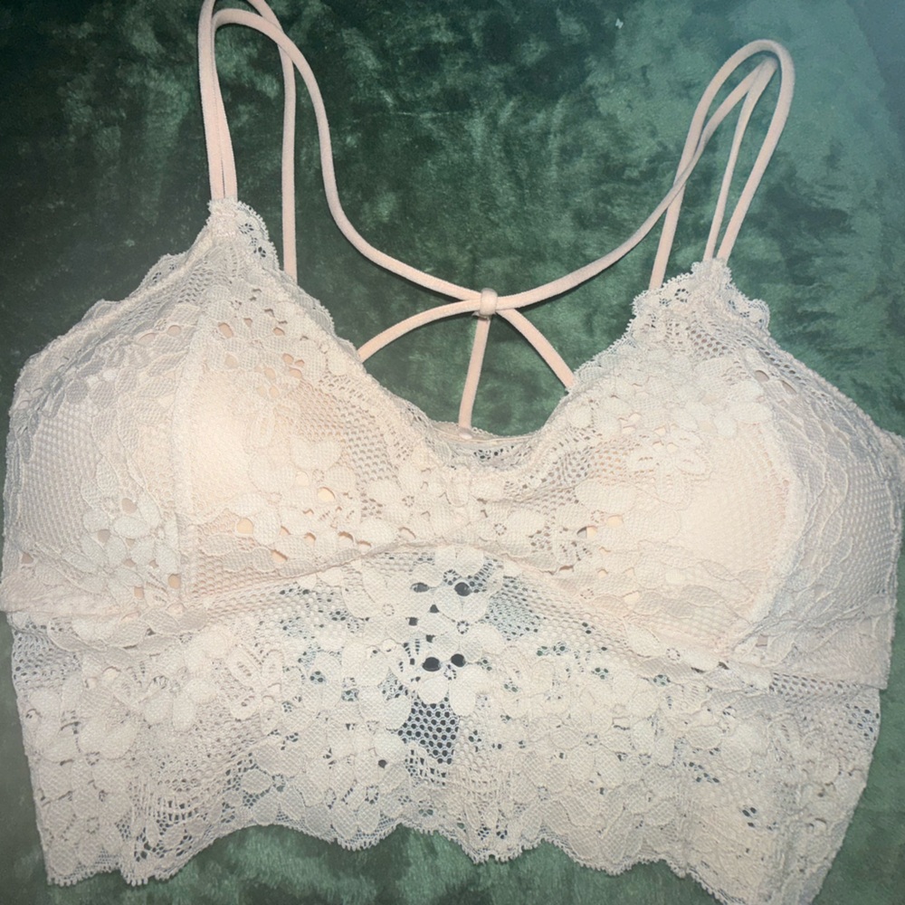 New Mix Lace Bralette in Cream